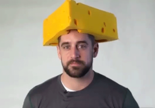 Image result for aaron rodgers cheesehead shrug