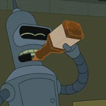 Bender Chugging Liquor (Futurama)