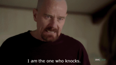 Image result for i'm the one who knocks gif