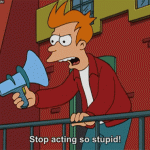 Stop acting so stupid! (Futurama)