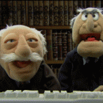 Statler and Waldorf Laughing (The Muppets)